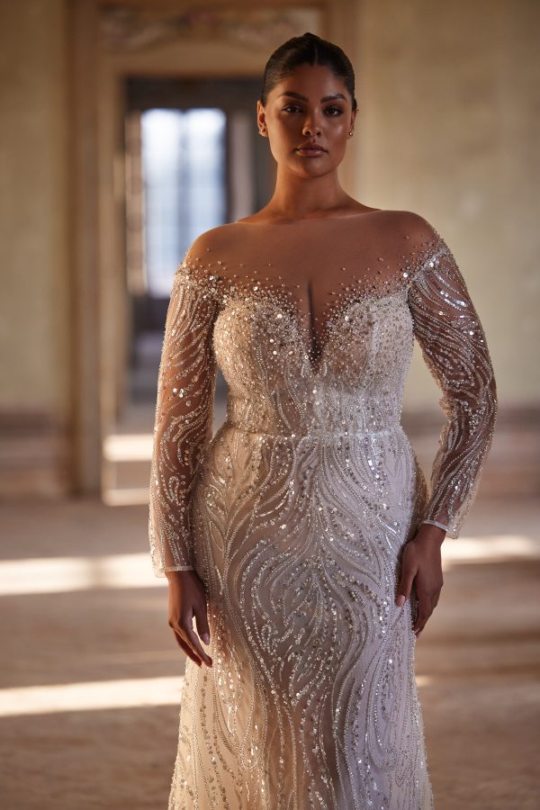 Milla_Nova_Stars_in_White_2023_Nivea_6 Colectia Milla Nova Stars In White, Rochie de mireasa Nivea