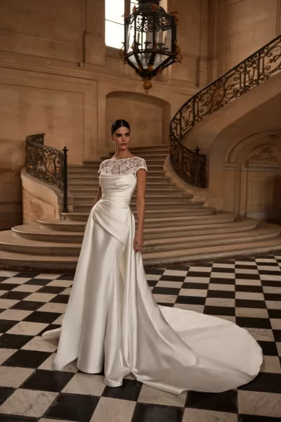 Colectia Milla Nova Chapter - Bride, Rochie de mireasa Mercedes cover dress